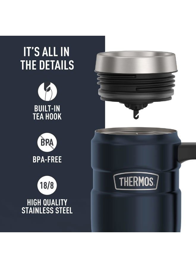 THERMOS Stainless King Vacuum-Insulated Travel Mug, 16 Ounce, Midnight Blue - Image 4